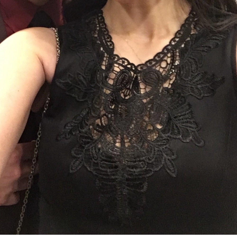 Aqua Black Lace Detail Dress Size M - Picture 10 of 10